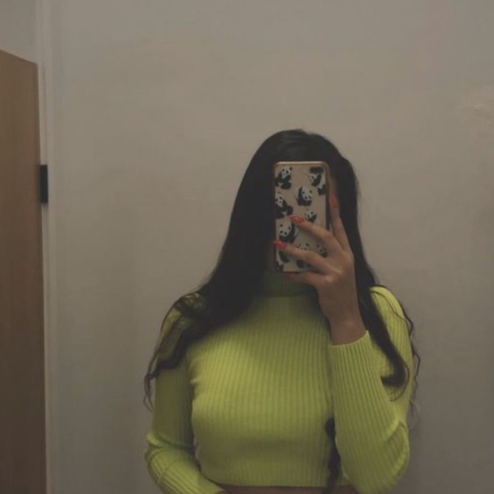 Neon green crop top